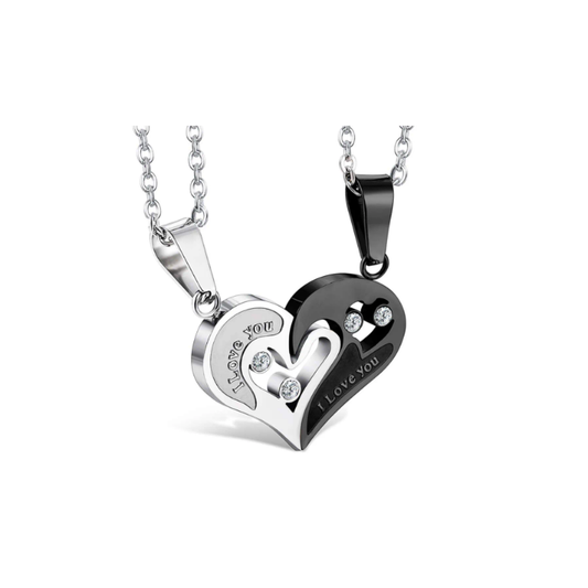 ENSEMBLE BIJOUX DE COUPLE_PENDENTIF DIAMANT