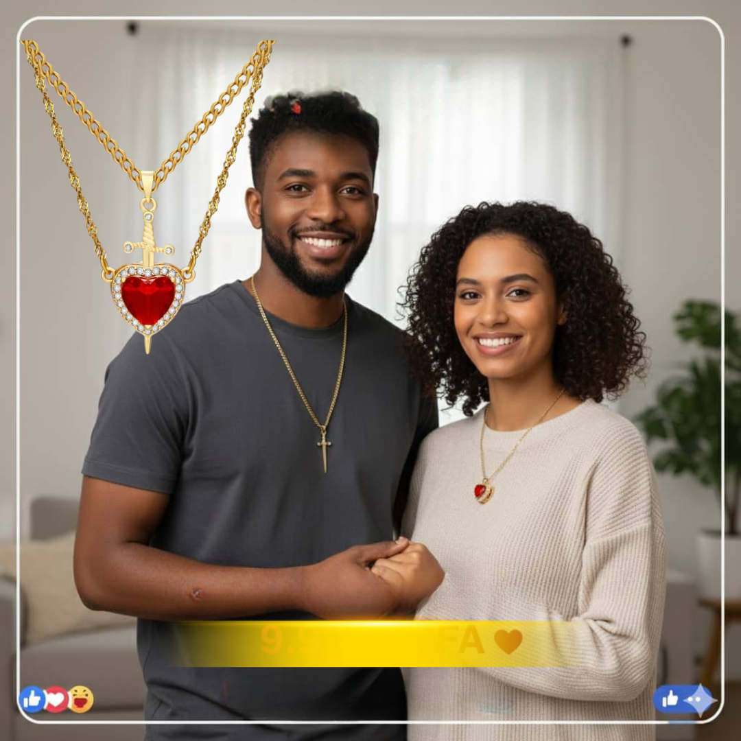 COFFRET COLLIER DUO COEUR_EPEE